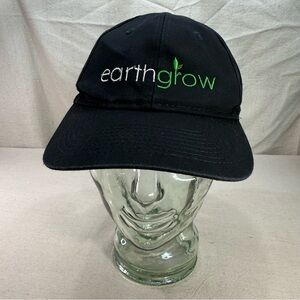 Black Earthgrow Cap with Green Logo
